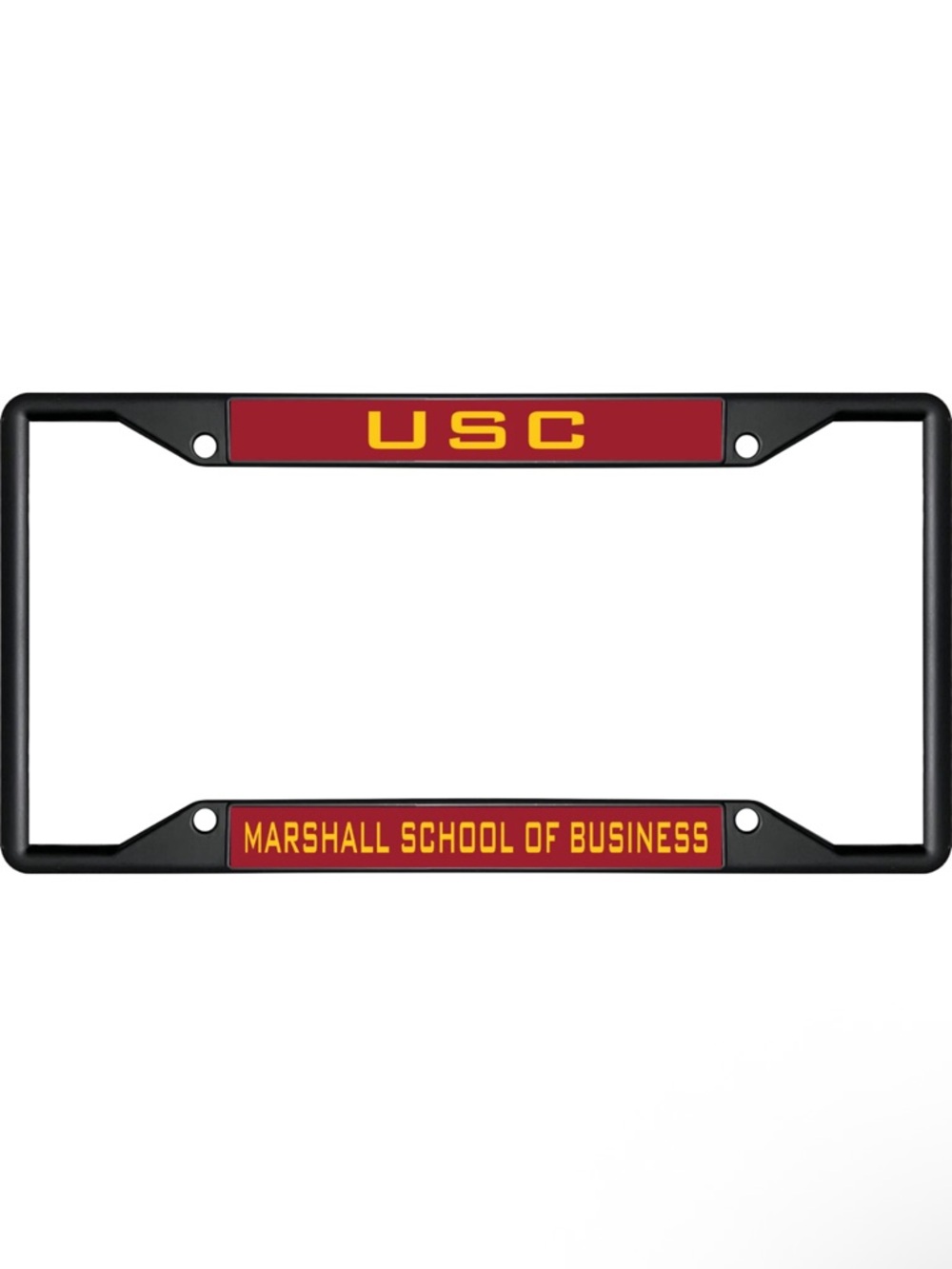 USC Marshall School of Business Black License Plate Frame